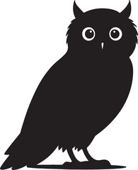 Owl silhouette vector art and illustration design.