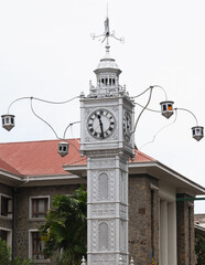 Old Clock tower located in the old town of Victoria, Seychelles