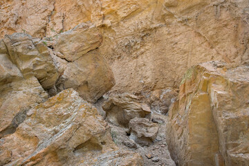Rocks of la buitrera canyon, piedra parada, chubut, argentina