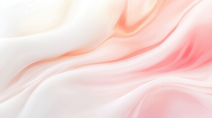 Obraz premium Soft pastel background, white color with soft pink and peach swirls