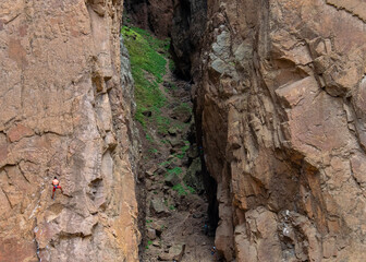 Rocks of la buitrera canyon, piedra parada, chubut, argentina