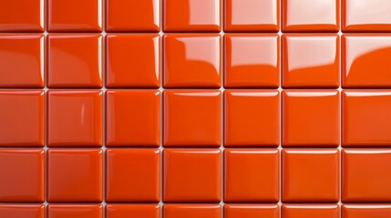 Orange glazed gloss tiles, 3D design, suitable for wall or floor backgrounds, featuring vibrant hues 
