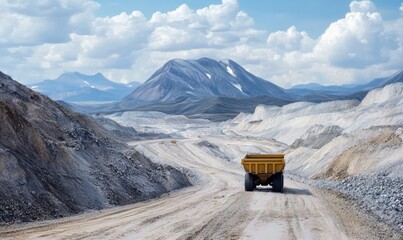 Mining operation extracting lithium, nickel, cobalt and more, depicting sensitive area impact earthy tones 