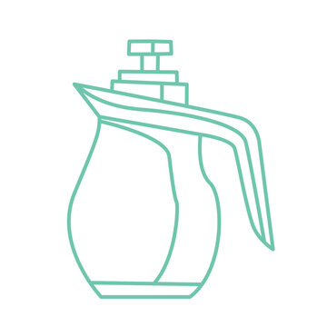 teal outline steam cleaner clip art preview