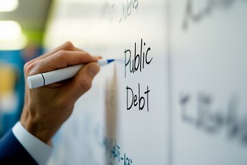 Public Debt Discussion on Whiteboard