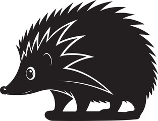 Hedgehog silhouette vector art and illustration design.