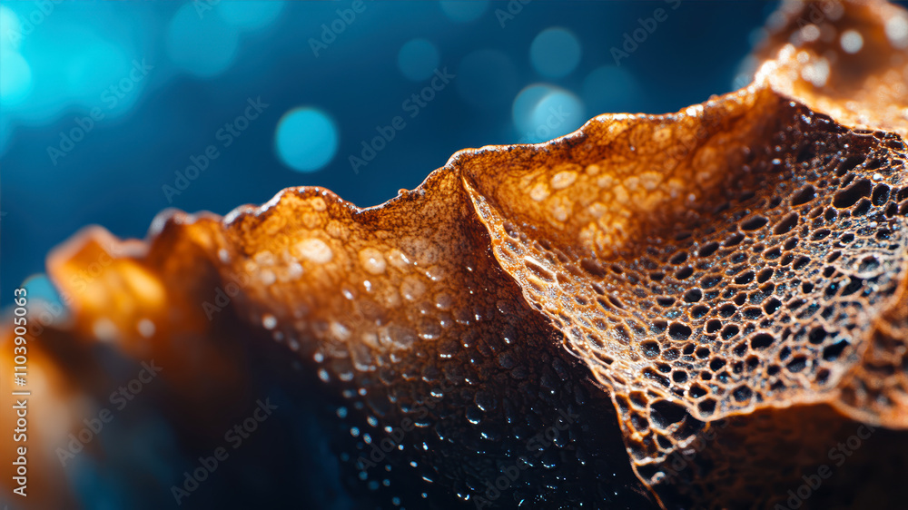 Poster exploring the intricate textures and details found in a close-up of suede material