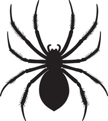 Spider silhouette vector art and illustration design.