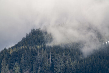 Snow covered mountains in Squamish, British Columbia, Canada. Landscape background