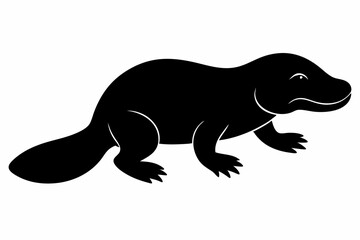 a platypus  silhouette vector  illustration