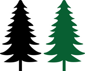 Green and Black layered file tree, Christmas, holiday size of 3.5 / 3.5 svg vector cut file Cricut silhouette design for t-shirt car decor sticker etc