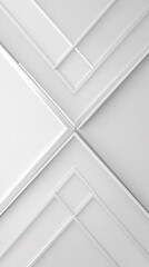 White silver industrial wall decor with a unique diamond steel geometric pattern design, contemporary art, , minimalist style, white silver wall decor