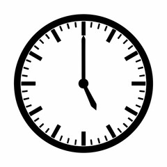 clock silhouette vector