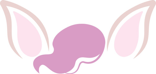 Pink ears with a pink head