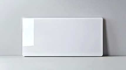 Isolated whiteboard on a pure white background, simple and clean design, ideal for office and educational branding