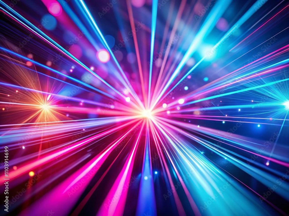 Poster vibrant abstract background with colorful pink and blue laser beams creating dynamic energy and move