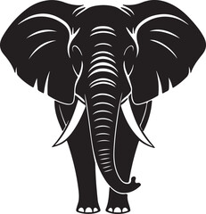 Elephant silhouette vector art and illustration design.