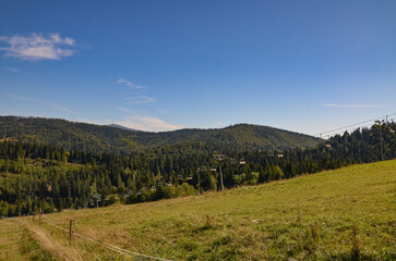 picturesque and wonderful views on the way to Pilsko in the Beskid Mountains