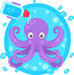 Octopus Marine Coral Ocean Tentacle