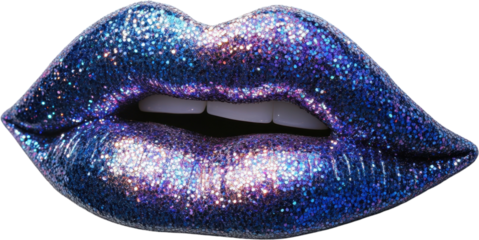 Sparkling galaxy lips with a stunning glitter effect for artistic expressions and creative projects