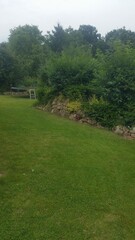 trampolin in the garden