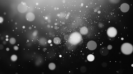 Obraz premium Fundo de Bokeh Monocromático com Luzes Desfocadas