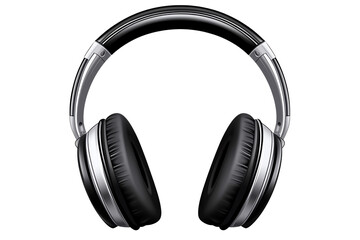Stylish wireless headphones on white isolated background.