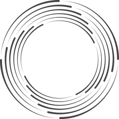Obraz premium A black and white circle with a series of lines radiating outwards