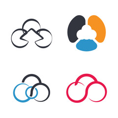 Obraz premium Cloud Logo Template Icon