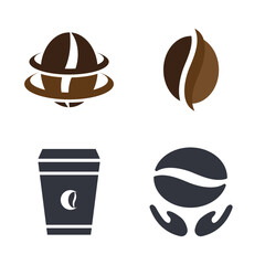 Coffee Bean Logo Template Icon