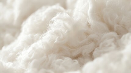  raw cotton fibers, soft white texture with natural imperfections, bright lighting