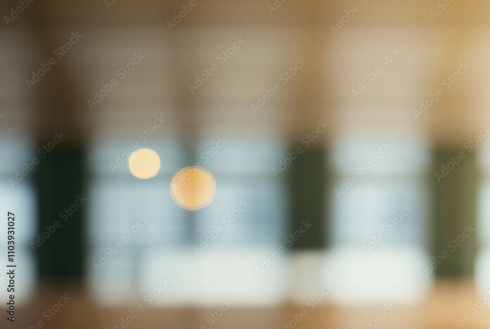 Poster blurred office lights. abstract bokeh image conveying calmness and focus. ideal for backgrounds or p