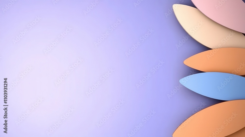 Aufkleber abstract background with colorful shapes in soft pastel tones for design use