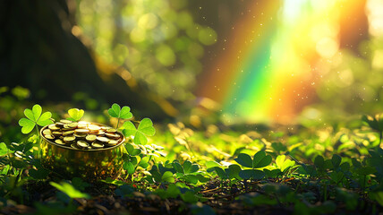 St. Patrick's Day Celebration: Embracing Irish Culture, Shamrocks, Leprechauns, and Festive Traditions with Green Beer, Parades, and the Spirit of Ireland on March 17th.