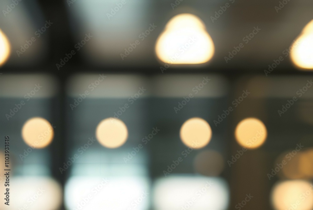 Aufkleber blurred lights bokeh background. abstract bokeh image; soft, warm lights suggest calmness and tranqu