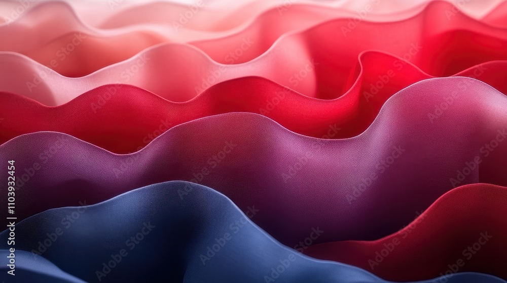 Poster colorful waves of fabric texture in soft drapery for background and design