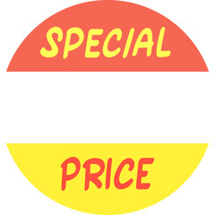 Sticker price design illustration