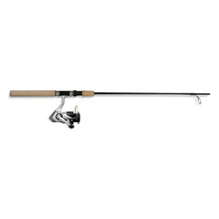 Realistic view of fishing rod isolated against plain background , suitable for enhancing elements of your design project.