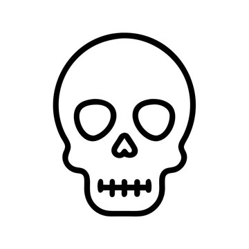 Good icon of a simple skull outline with bold lines
