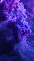 Abstract art of blue and purple smoke blending together, blending, seamless