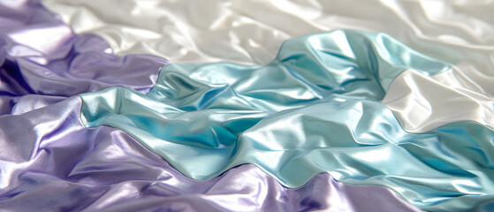 Obraz premium Elegant satin fabric textiles fashion industry close-up soft texture visual appeal textile design concepts for home decor