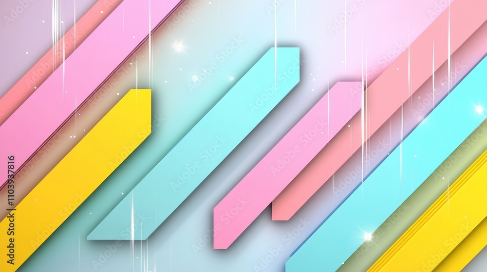 Aufkleber abstract colorful geometric background with lines and bright sparkles for design