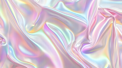 Obraz premium Shimmering iridescent silk texture studio setting textile photography soft light aesthetic appeal for fashion designers