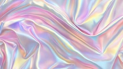 Obraz premium Shimmering satin fabric flow studio textile photography soft lighting close-up aesthetic appeal