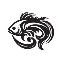black and white fish