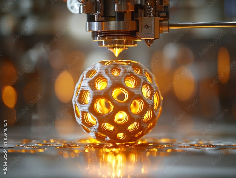 Poster 3d printer meticulously constructs detailed object layer layer showcasing advanced technology manufa
