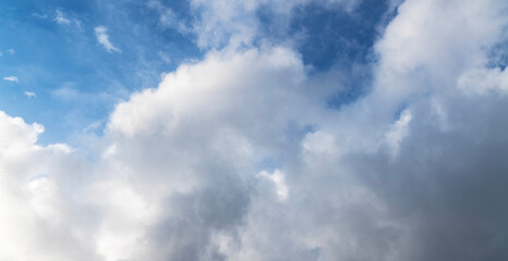 Sky background. Beautiful dramatic thunderclouds on the sky.