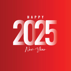 Happy New Year 2025 celebration social media banner or Instagram post template