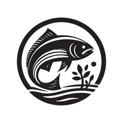 black and white fish