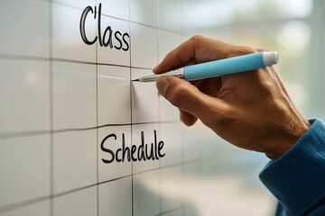 Planning Class Schedule on a Whiteboard